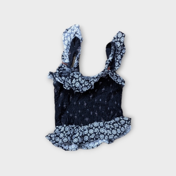 XS 4/5 Art Class Toddler Girl Black and White Tank Top - Picture 1 of 2